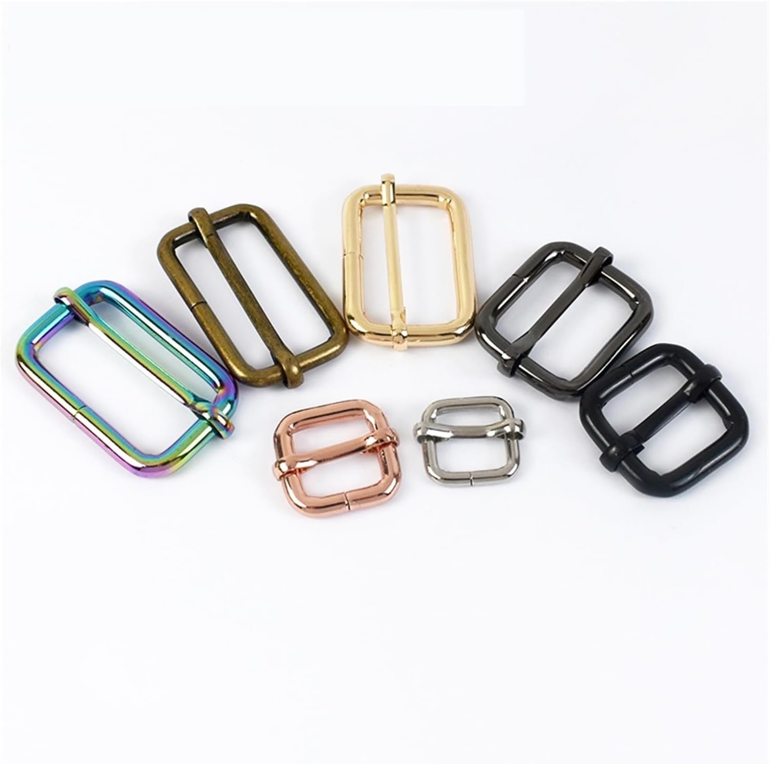 [売店] 20個入り メタルバッグバックル ハンドバッグストラップ ピンバックル トライグライド スライダー クラスプ ウェビングフ