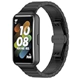 FitTurn Replacement Metal Watch Band Compatible with FITVII Slim Smart Watch Stainless Steel Metal Watch Link Band Adjustable Metal Wristbands Accessories for FITVII Slim Fitness Tracker