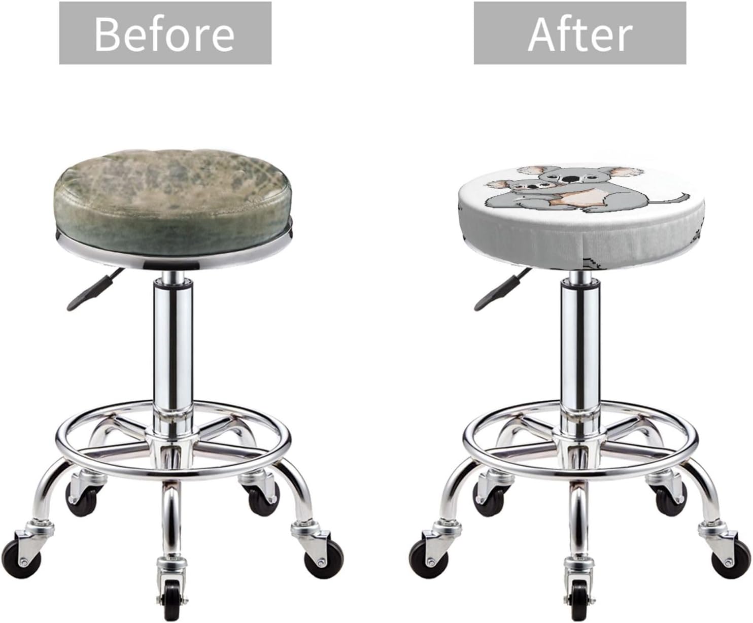 Round Bar Stool Seat Cover for Home Kitchen Dining Chair - 13 inch