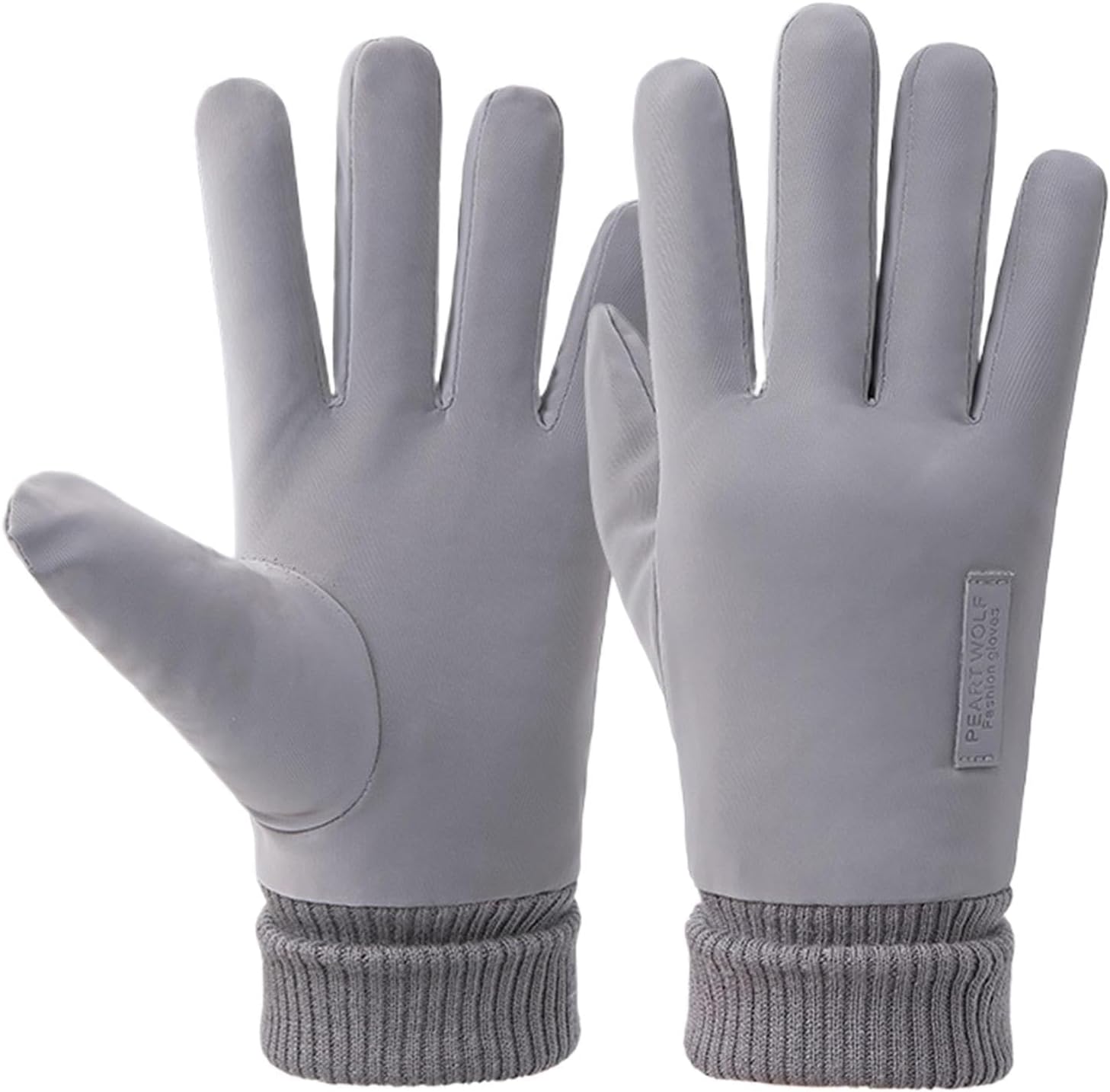 Winter Gloves for Men, Running | Touch Screen Thermal Driving Mittens - Thick Snow Insulated, Waterproof Texting Warm for Cold Weather(Grey)