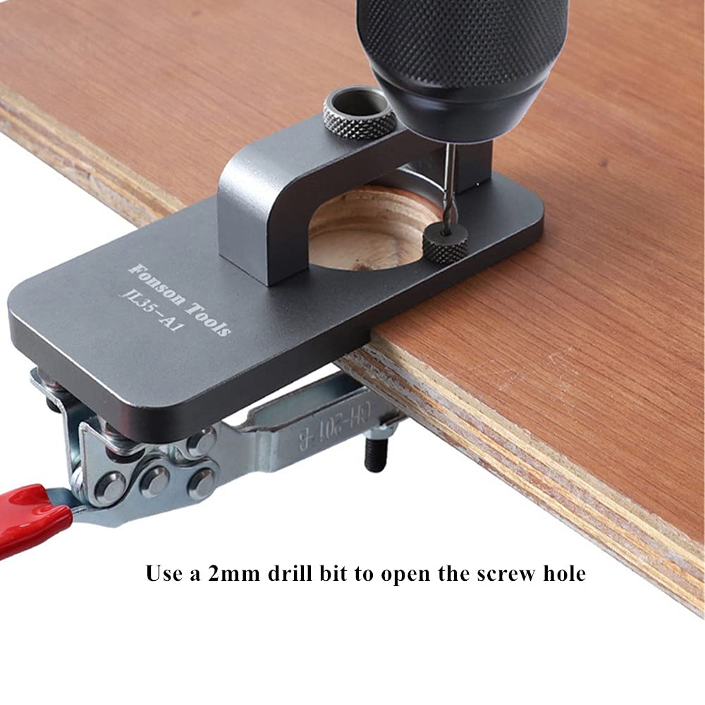 Cerniera Jig,35mm Dima di Foratura Cerniere,Maschera per Foratura a Cerniera Nascosta per Legno Ante Cucina Mobili a Scodellino Nascosta ​Strumento di Guid
