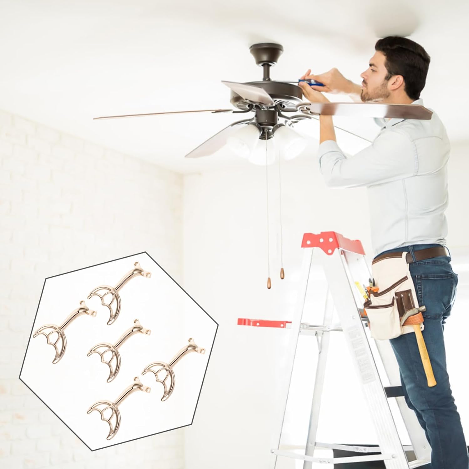 MAGICLULU Ceiling Fan Arm Hardware Replacement Kit 5pcs Fan Attachments for