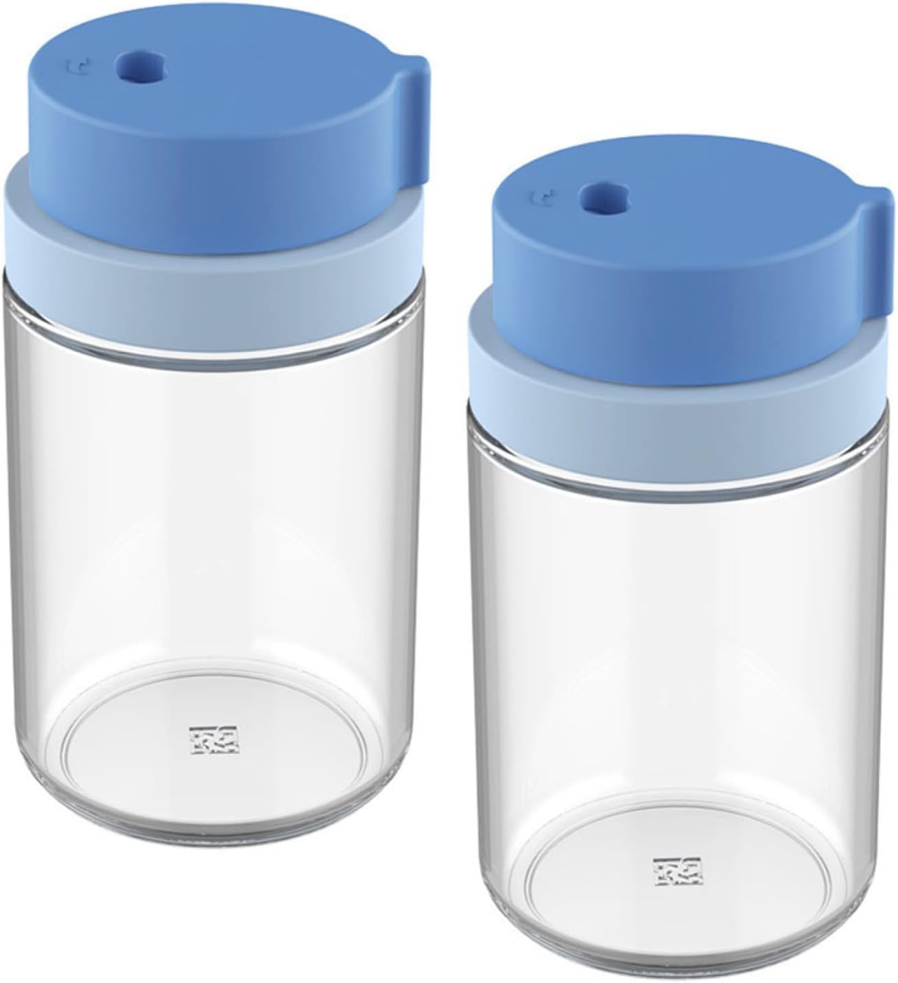 2Pcs Pepper Shakers Spice Jars for Barbecue and Camping, Blue
