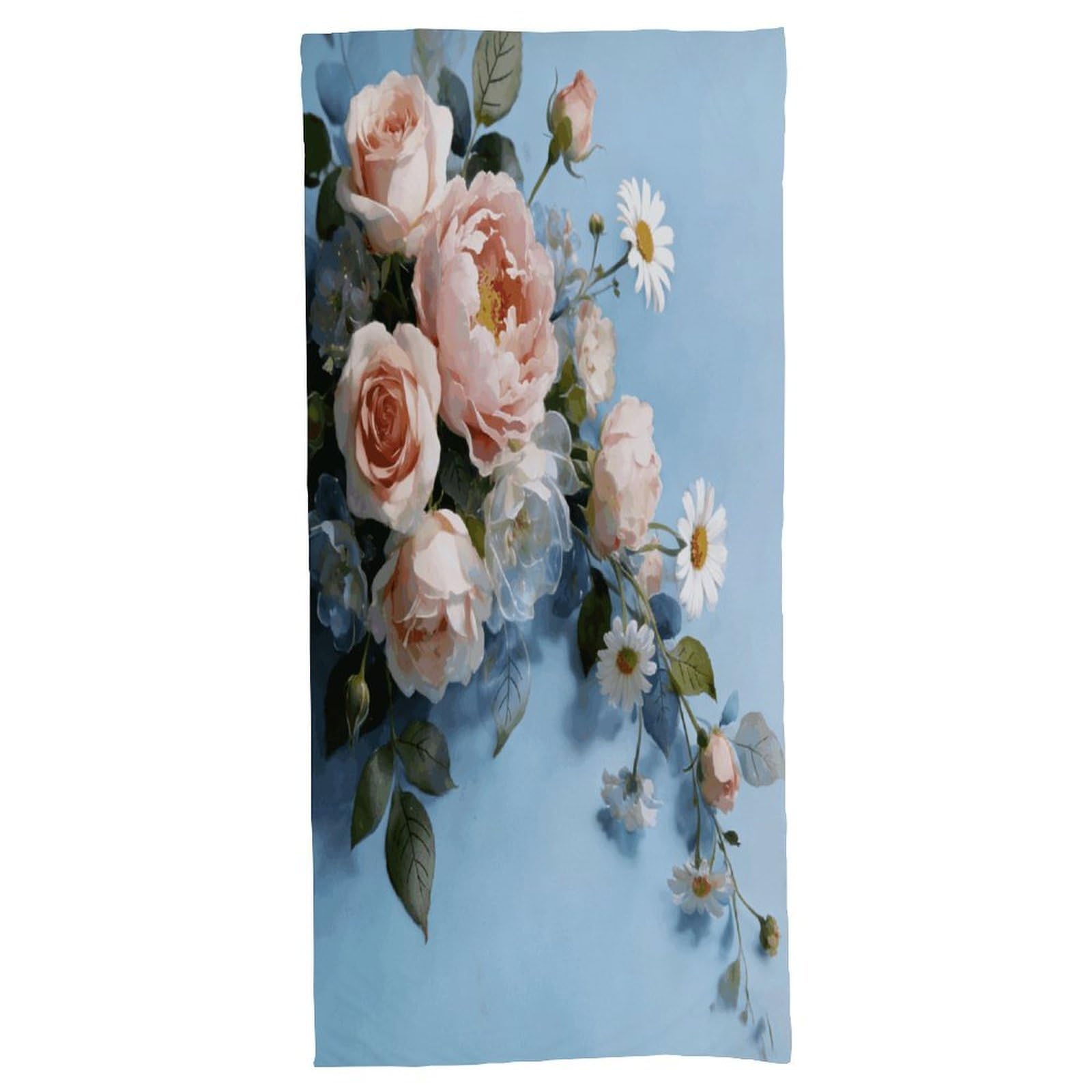 Fodpand Style Watercolor Floral Bath Towel, Highly Absorbent & Quick Drying Beach Towel, Compact & Lightweight Pool Towel For Bathroom, Beach, Pool, Gym, Spa, And Hotel Use