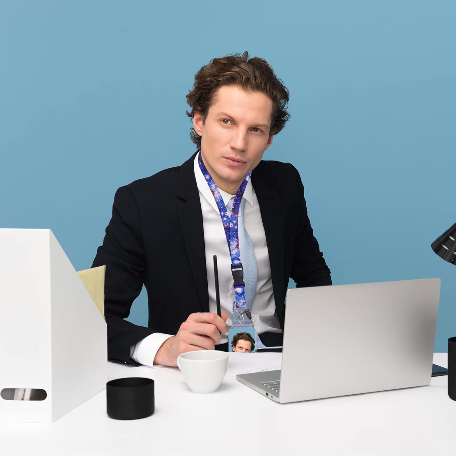 5 Pack Starry Sky Neck Lanyards with 5 Clear ID Card Holders, Cool Galaxy Lanyard Strap Keychain with Detachable Buckle for Women Men Cruise Teacher Keys Badge ID Card Phone (Starry Sky - 5pcs) - Image 7