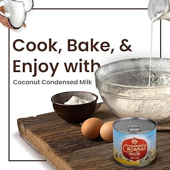 The Coconut Company Organic Condensed Coconut Milk, Mixed with Sugar to Make a Rich Sugary Cream, Use to add a Sweet hit to Desserts, or as a Topping for Cakes, 210g (Pack of 12)