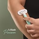 Carmesi Body Razor Swing | Swings & Swerves Along Your Curves | Moisture Ribbon With Aloe Vera & Vit E, 2-Way Pivot, Unique Diamond-Textured Handle | Aqua Delight | 1 Razor gallery image