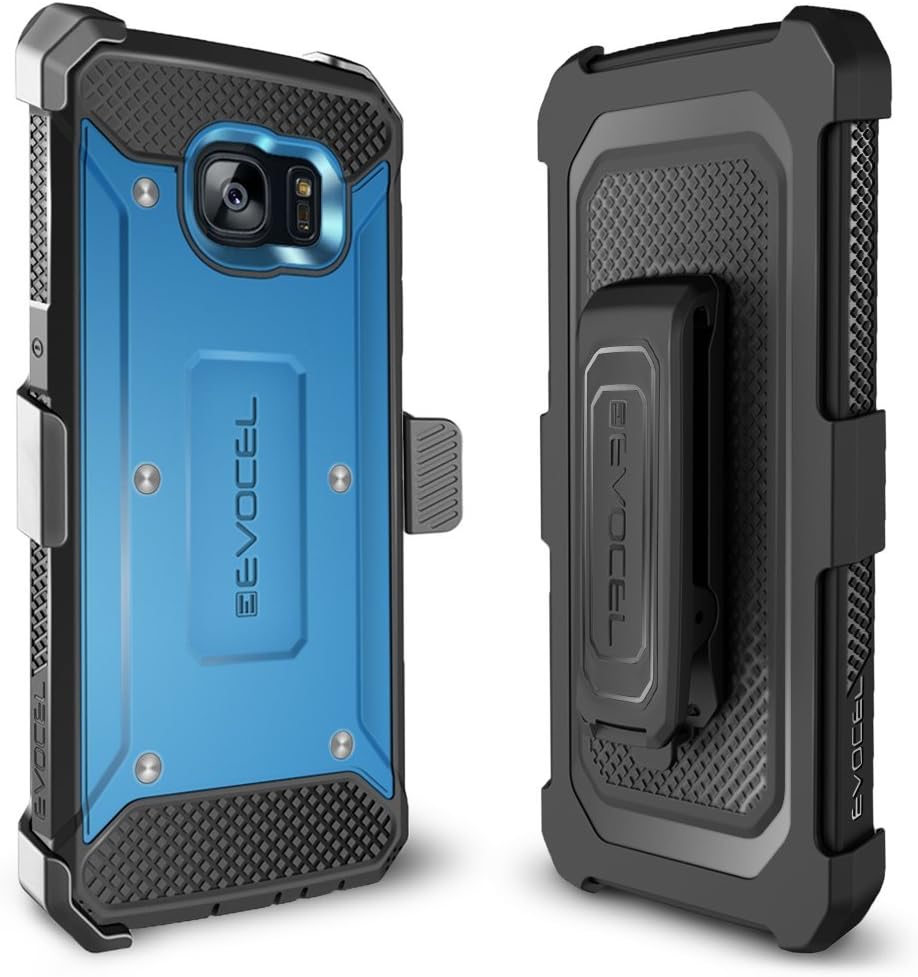 Galaxy S7 Edge Case, Evocel [Explorer Series] Premium Full Body Case with Rugged Belt Clip Holster for Samsung Galaxy S7 Edge (SM-G935 / 2016 Release), Blue (EVO-SAMG935-ZZ02)