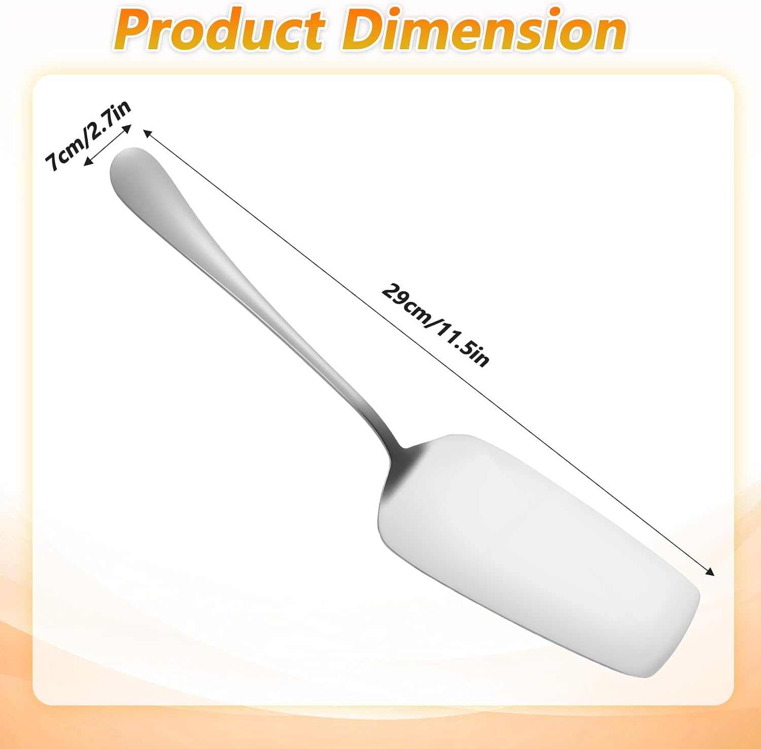 Lasagna Server, 11.5 inch Stainless Steel Serving Spatula Reusable Pizza Cake Server Pie Spatulas Multi-Uses Spatulas Cake Servers for Serving, Cutting, Servings Cakes