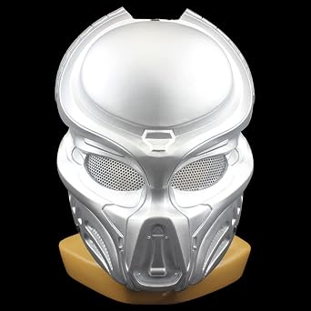 The Predator Warrior Mask, GFRP Horror Alien Cosplay Mask Halloween Dance Party Props Costume Mask for Adult