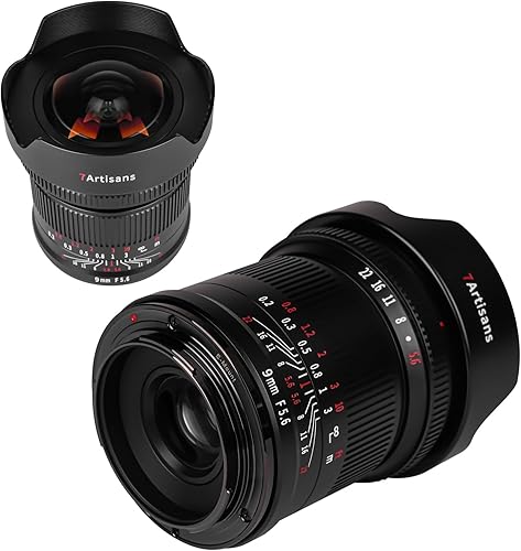Miniatura 3 de 7artisans Lente de cámara F5.6 de 0.354 in para montura Sony E, lente de cámara sin espejo ultra gran angular de 132 para Sony A7 Series A7R A75