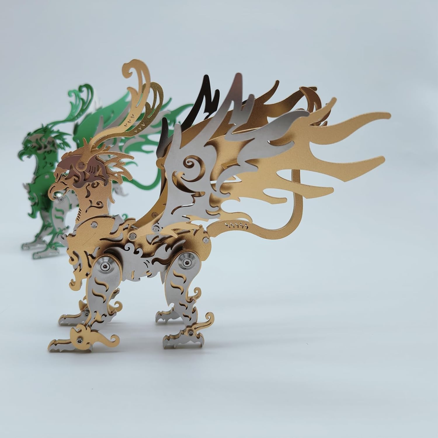 Colorful 3D Metal Puzzles for Adults Gudiao Metal Model Kits, 3D Metal Building Toy Animal Model with Tool, Stainless Steel Desktop Toy Gifts for Adults