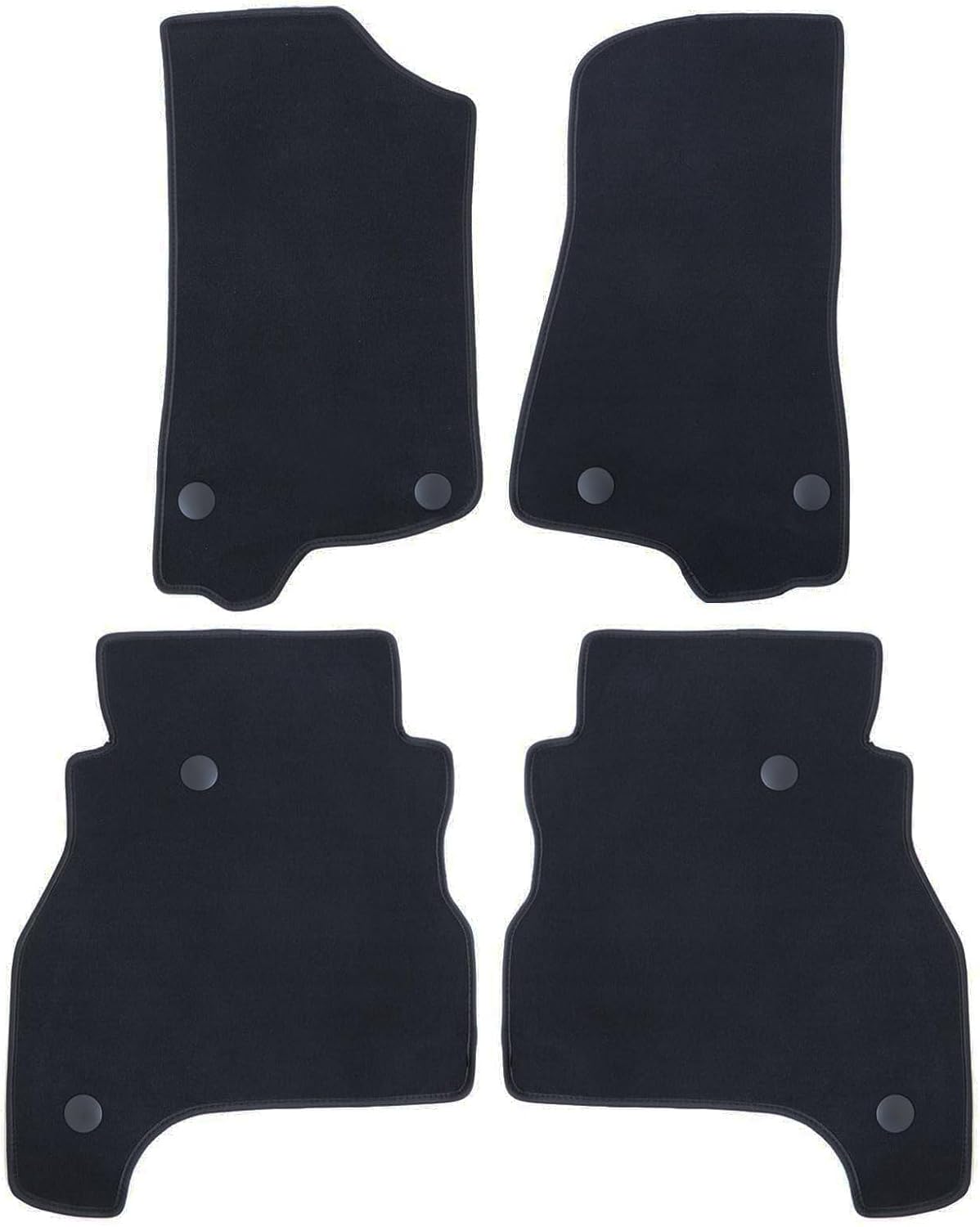 GXARTS Velour Carpet Floor Mats Compatible with Jeep Gladiator JT 2020-2026 4-Piece Set with Retaining Clips