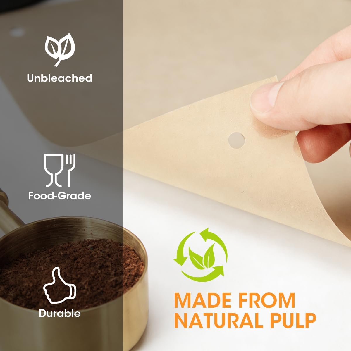 Aieve 160 Count Percolator Coffee Filters, Unbleached Coffee Filter Paper