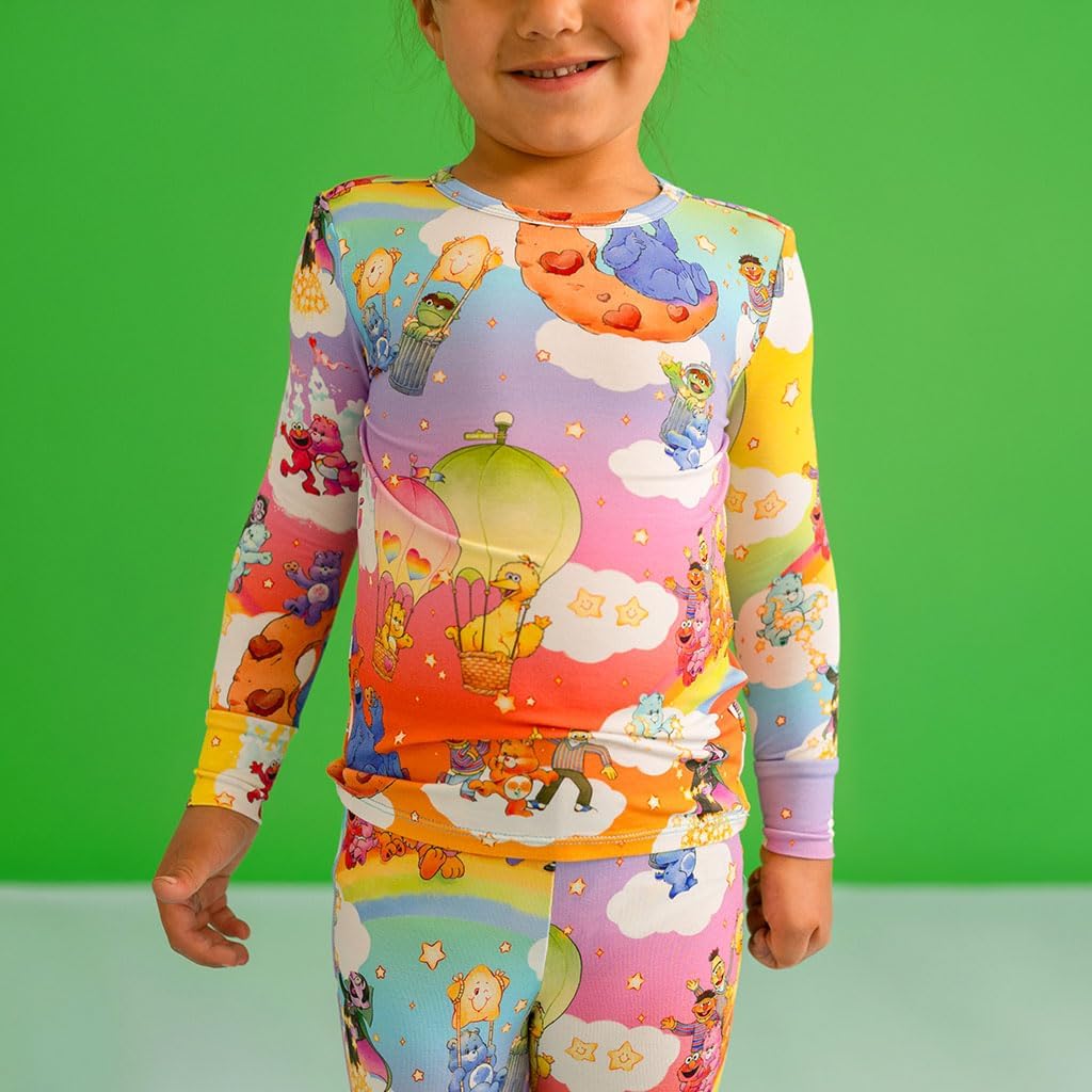 Posh Peanut Girls Pajamas - Soft, Viscose from Bamboo PJs for Kids - Matching, Long Sleeve Toddler Pajamas for Girls - Image 4