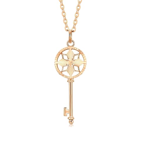 CHOW SANG SANG Delicate Gold 18K Rose Gold MINTY Collection Romantic Key Pendants for Women 92775P… — $270.58 (17% off)