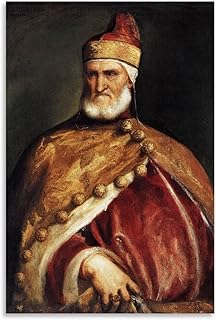 Renaissance Venetian Noble Art Titian's Doge Andrea Gritti Portrait Print for Wall Decor Print Photo Art Painting Canvas Home Decorative Bedroom Modern Decors Gifts Unframe-style 08x12inch(20x30cm)