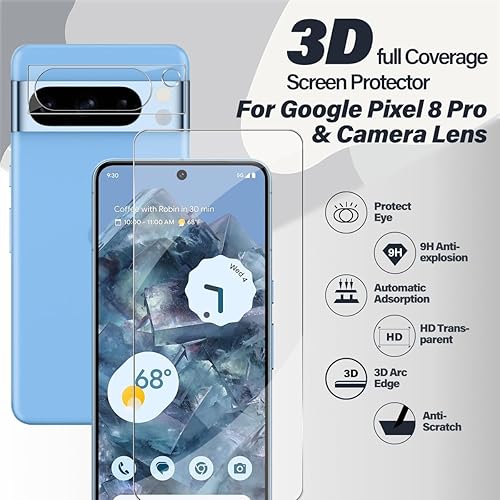 Miniatura 9 de Protector de pantalla de vidrio templado para Galaxy A14 + protector de lente de cámara 2 + 2 unidades desbloqueo de huellas dactilares antiarañazos