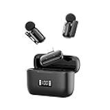 ULANZI A200 Mini Mic Wireless Lavalier Lapel Microphone for iPhone 17/16/15 Type-C, 48kHz/24-bit, Plug & Play, Smart Noise Cancelling, Digital Display, 30H Battery for Video Recording