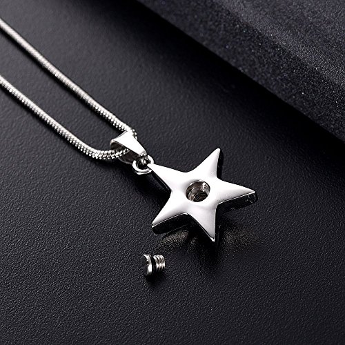 Oinsi Hold Clear Crystal Star Cremation Urn Jewelry Holder Memorial Keepsake Necklaces for Ashes4