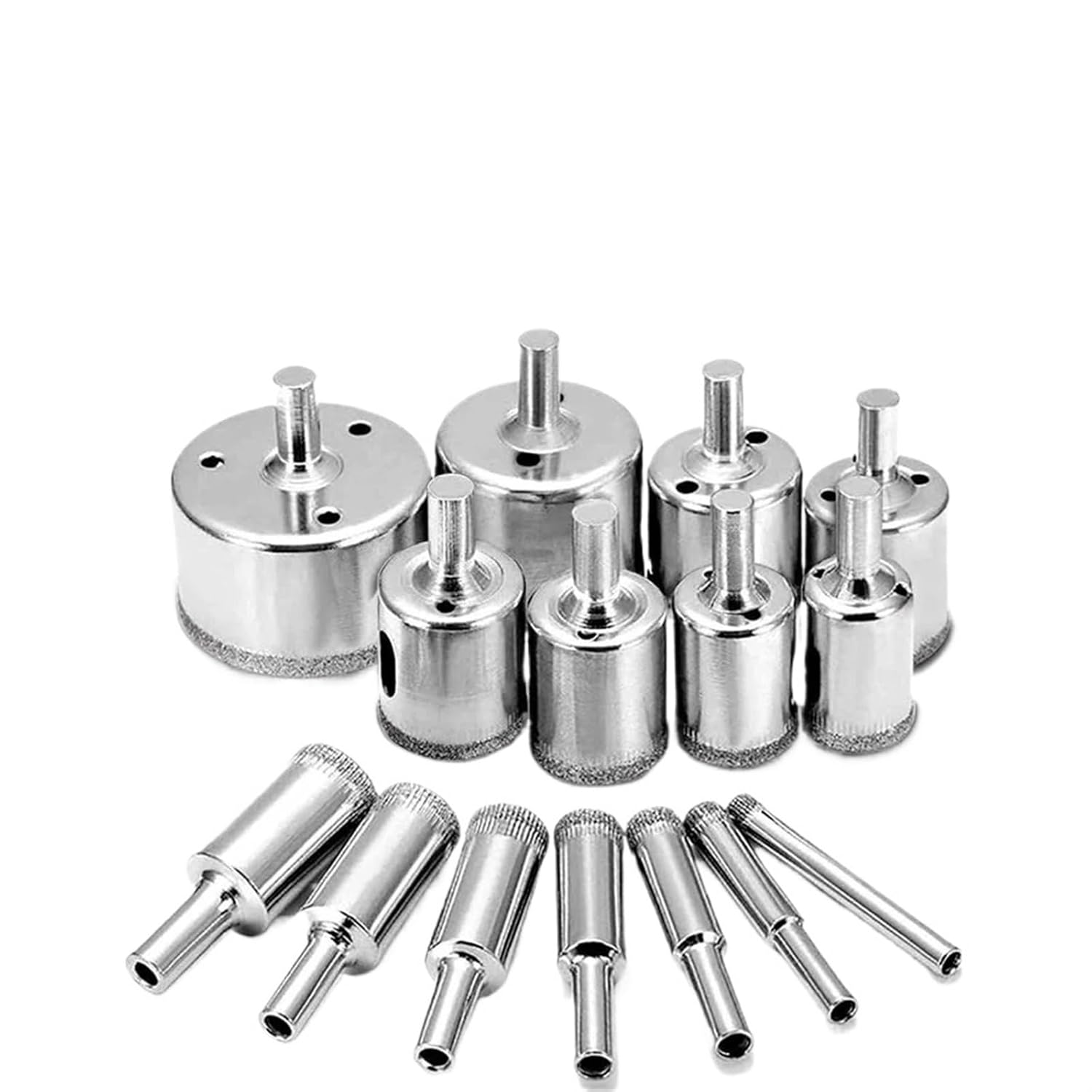 15pcs 6-50mm Diamond Coated Hss Drill Bit Set Tile Marble Glass Ceramic Hole Saw Open Drilling Bits Diamond Core Bit