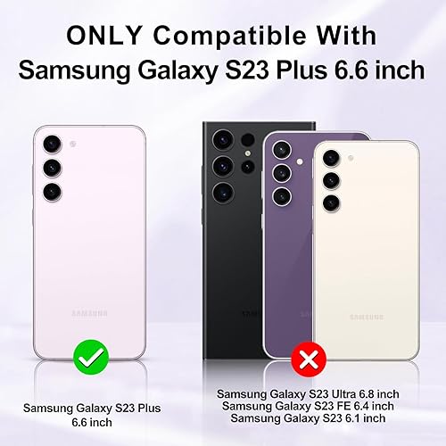 Miniatura 2 de Hekodonk Funda para Galaxy S23+Plus con 2 piezas protector de pantalla + protector de lente de cámara 3 capas resistente a prueba de golpes funda