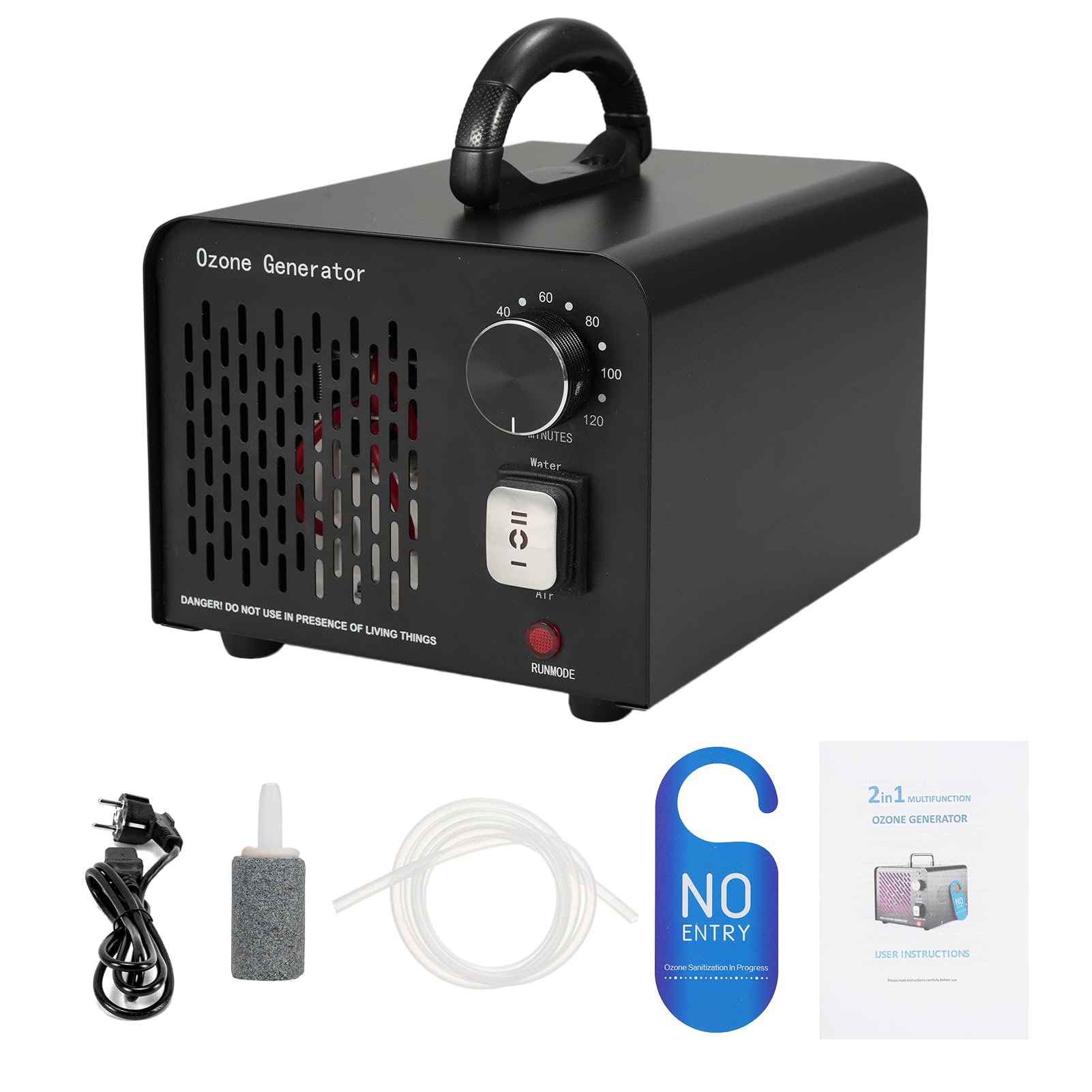 Domary Generatore di O3, Ionizzatore D'aria e Acqua, Purificatore per Casa, Ufficio e Auto, Rimozione di Metalli pesanti. (30 spina europea)