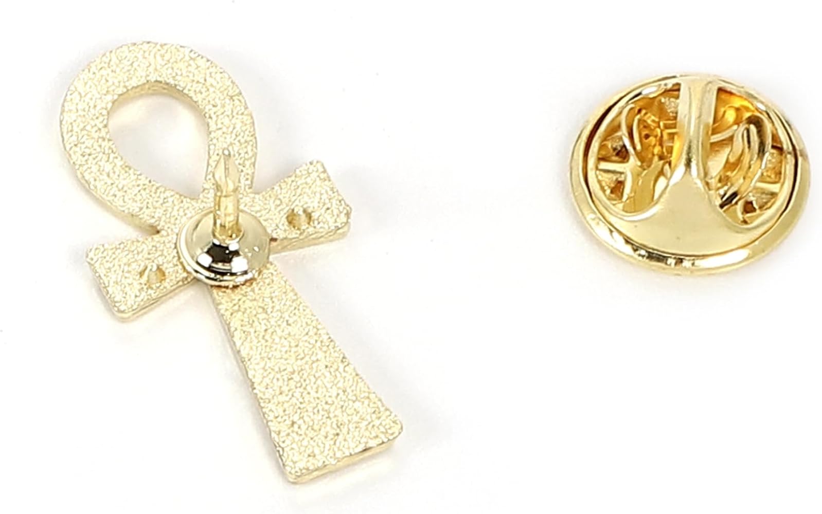 Amazon.co.jp: アンククロス ピンバッジ ゴールドカラー 合金製 生命の