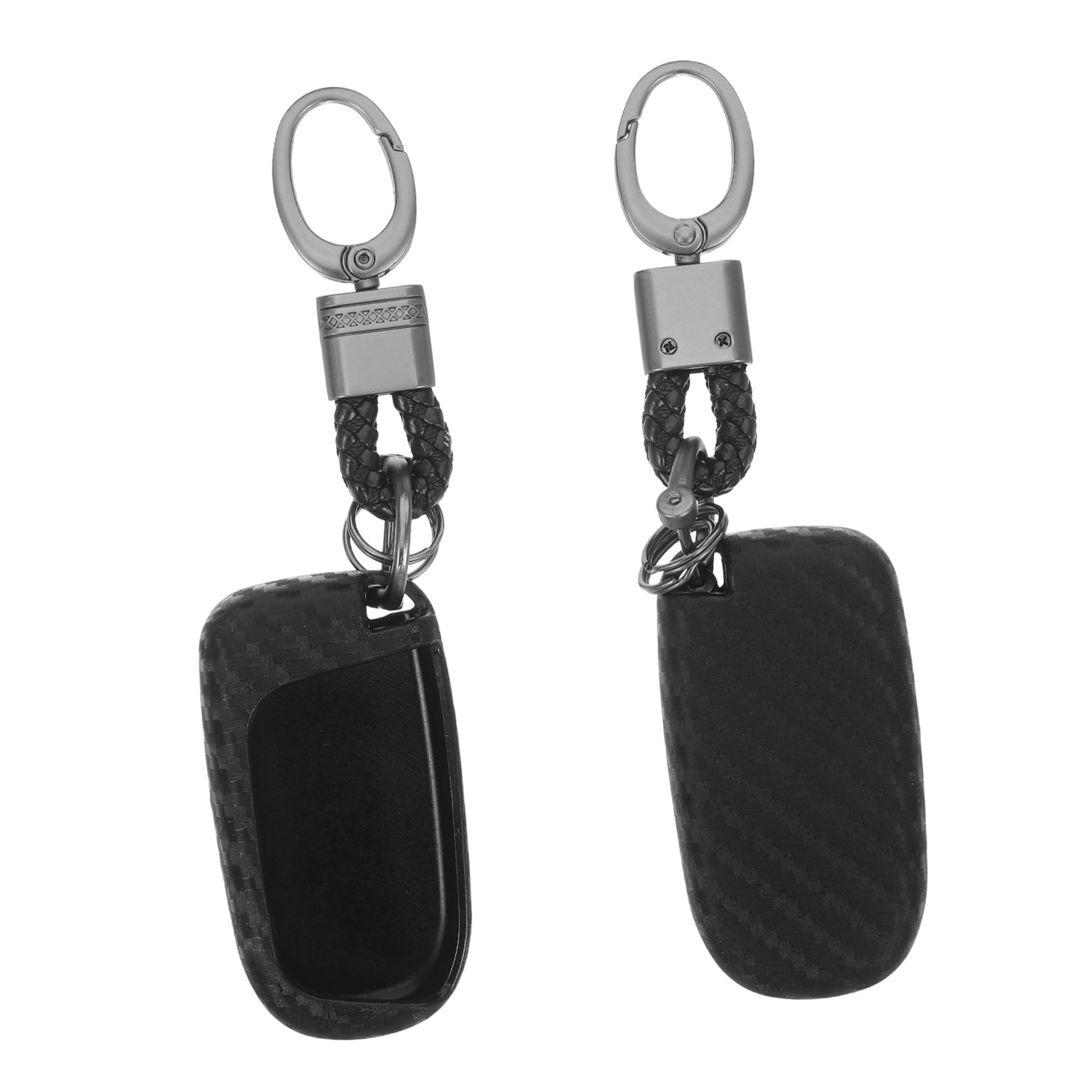 Étui de clé de voiture silicone fibre de carbone étanche pour télécommande auto