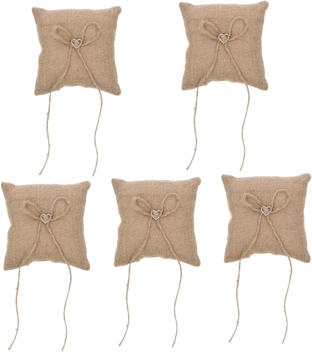 ABOOFAN 5 pcs Romantic Lace Ring Pillow Elegant Wedding Cushion for Rings Unique Holder for Ceremony Soft Cloth Material Delicate Design for Special Occasions