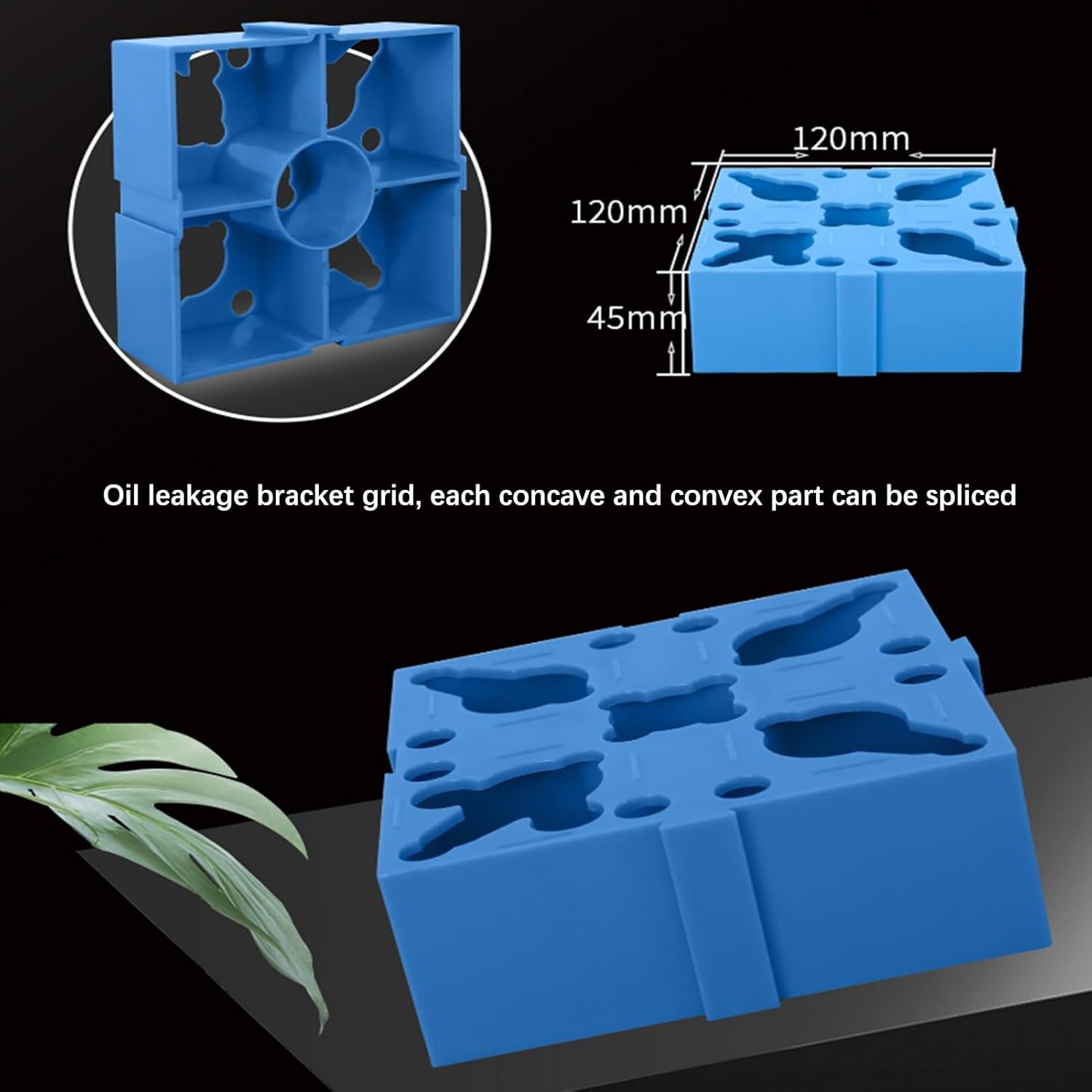 Spill Containment Tray for Tanks, Leak-Proof Pallet with Drain, Robust Storage Platform for Warehouses, Factories, Garages and Outdoor Areas, Ideal for Paint Buckets -G