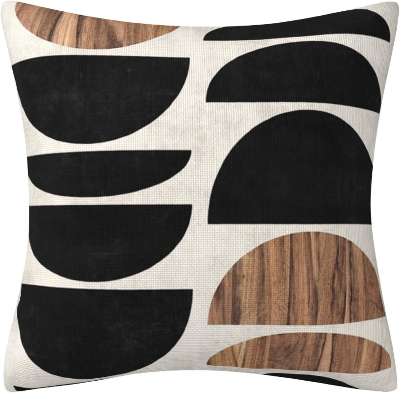 Geometric Black Brown Throw Pillow Cover Boho Western Farmhouse Decorative Throw Pillowcase Indoor Outdoor Cushion Cover Tribal Pattern Aztec Pillowcase for Couch Bedroom 16 x 16 Inch Set of 4