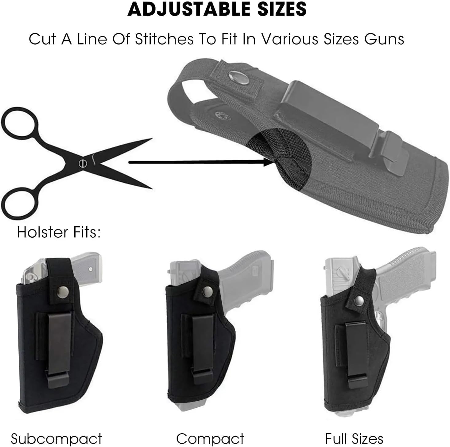 Fondina tattica per pistola Fondina per pistola nascosta Fondina universale per cintura sinistra/destra con porta caricatore per G1ock 17 19 Beretta M9