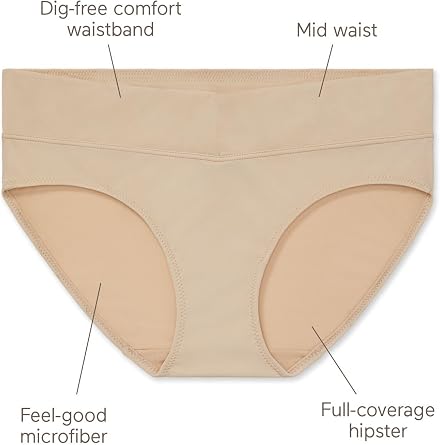 Warner's womens Blissful Benefits No Muffin Top 3 Pack Hipster Panties