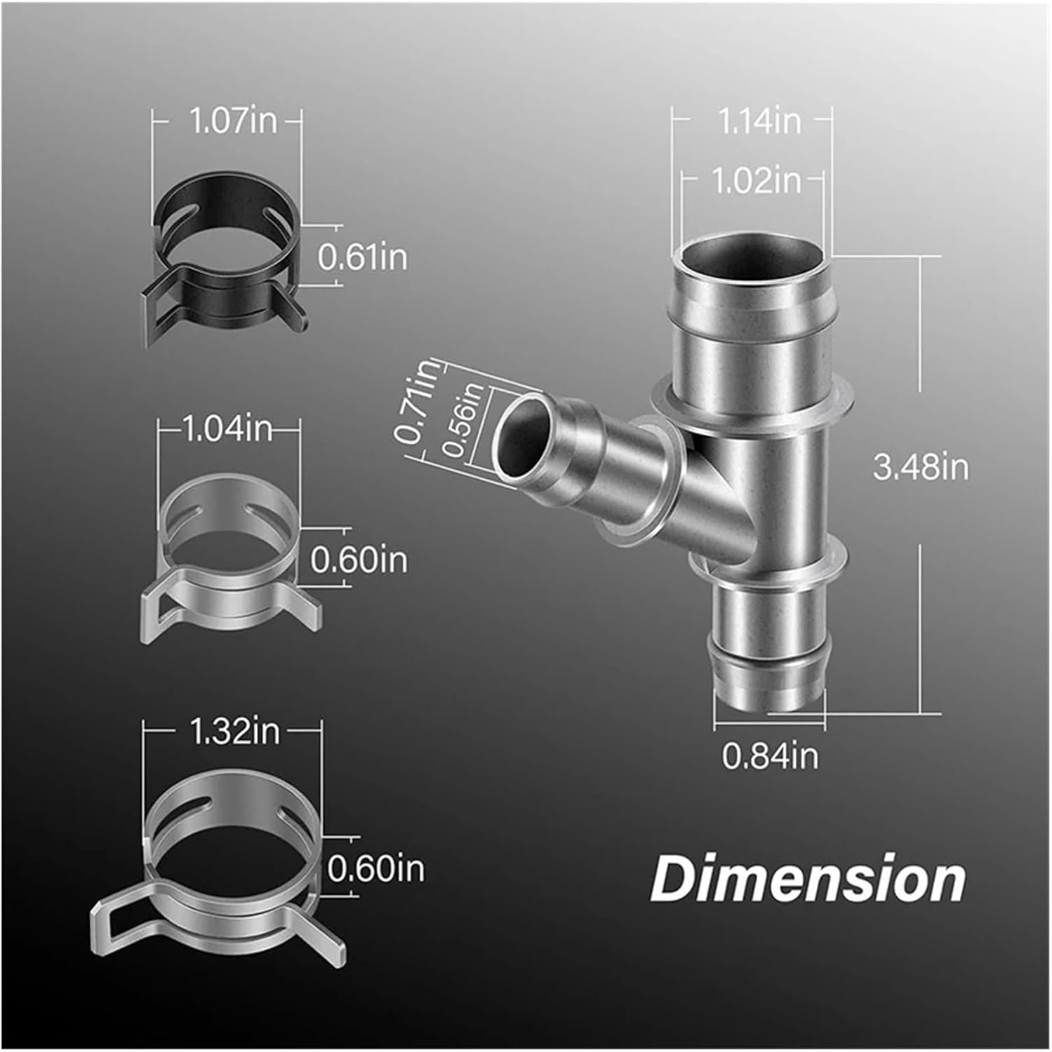 coolant hose connector 47157 Aluminum Coolant Y-Junction Replacement, Compatible With Cadillac Chevrolet GMC Models, Upgraded Radiator Hose Connector