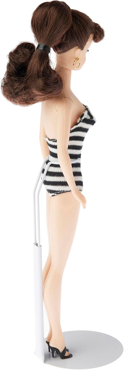 Plymor DSP-5125W White Adjustable Doll Stand, fits 10, 11, and 12 inch Slim Waist Dolls, Waist is 1.125" - 1.5" wide, 3.25" - 4" around, Pack of 24
