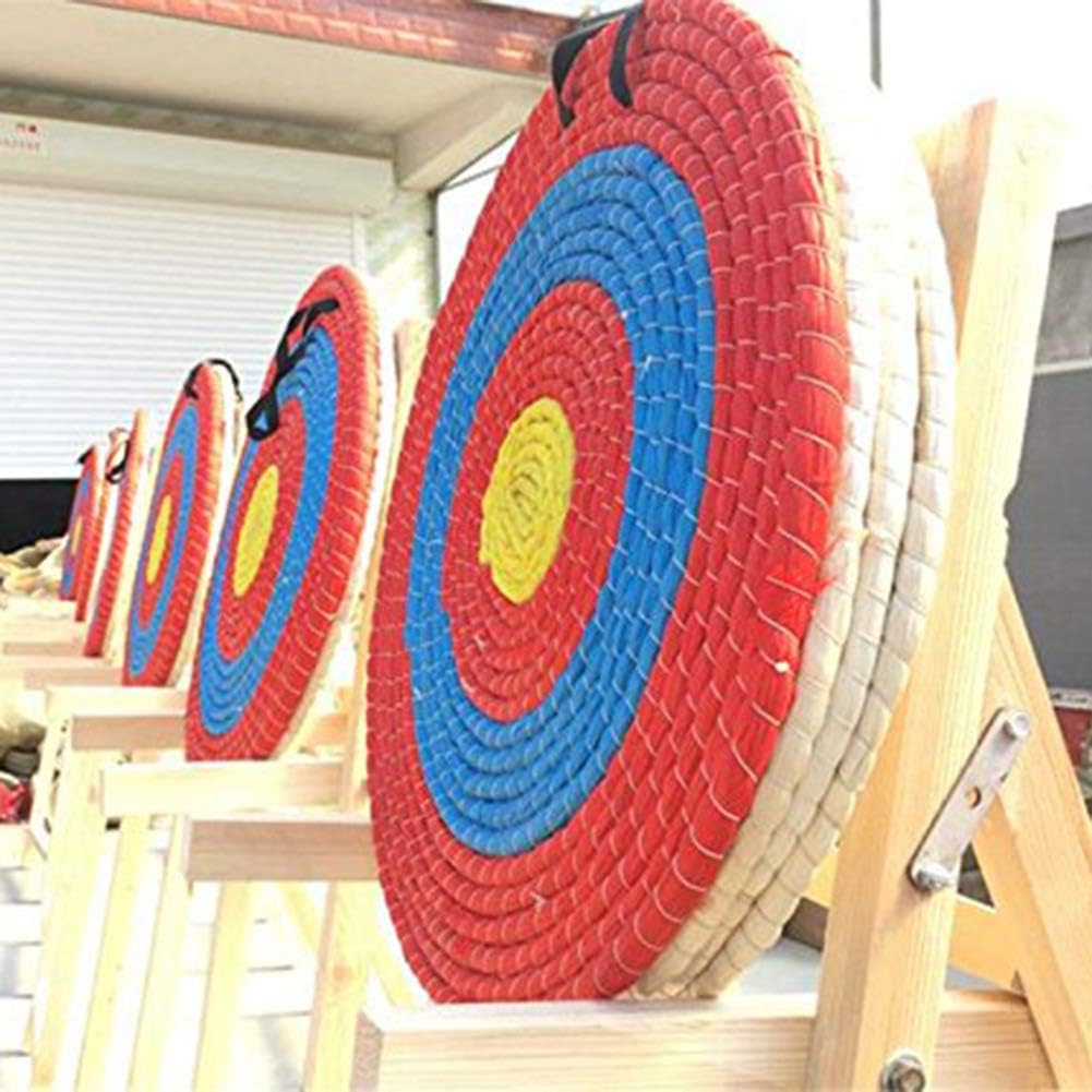 DOSTYLE Traditional Solid Straw Round Archery Target Shooting Bow Coloured Rope Target Face Three Layer for Shooting Practice : Sports & Outdoors