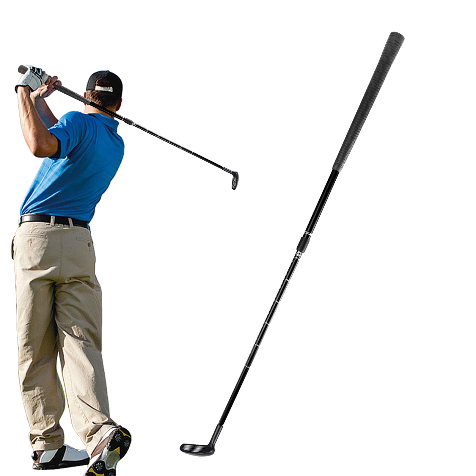 Chipper, de Golf para Hombre, Pala telescópica de aleación de Zinc, Ajustable con Escala, para diestros y Zurdos, Putter de Golf Resistente, para niños Adultos