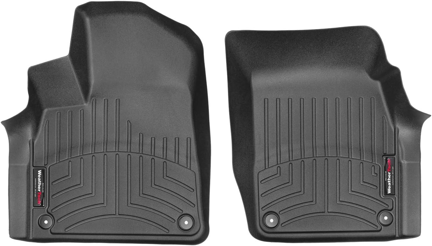 WeatherTech Custom Fit FloorLiners for Audi Q7, SQ7, SQ8-1st Row (448871), Black
