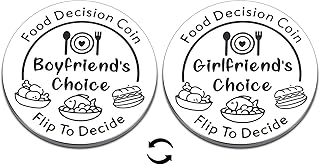 Food Decision Coin for Women Men,Stocking Stuffers Funny Gifts Christmas Date Night Decision Maker Girlfriend Gifts Engagement Gifts for Couples Anniversary Wedding Valentines Day Gift