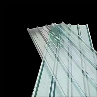 Corrugated Bitumen roof Sheet, 4/6/8/10/12/14/16/18/20Pcs Insulating Roofing Cladding,1.2 Thick Clear Roofing Panel,FRP Daylighting Panels,Rain Awning,for Sunroom Carport Greenhouse(6pcs,35x51in)