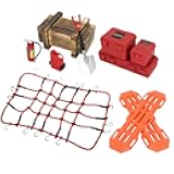 RC Crawler Accessories Car Roof Decoration Tank Storage Box, Wood Box, Luggage Net, Fuel Box, Shovel, Fire Extinguisher, Recovery Board for RC 1/10 Crawler TRX4 Axial SCX10 Redcat