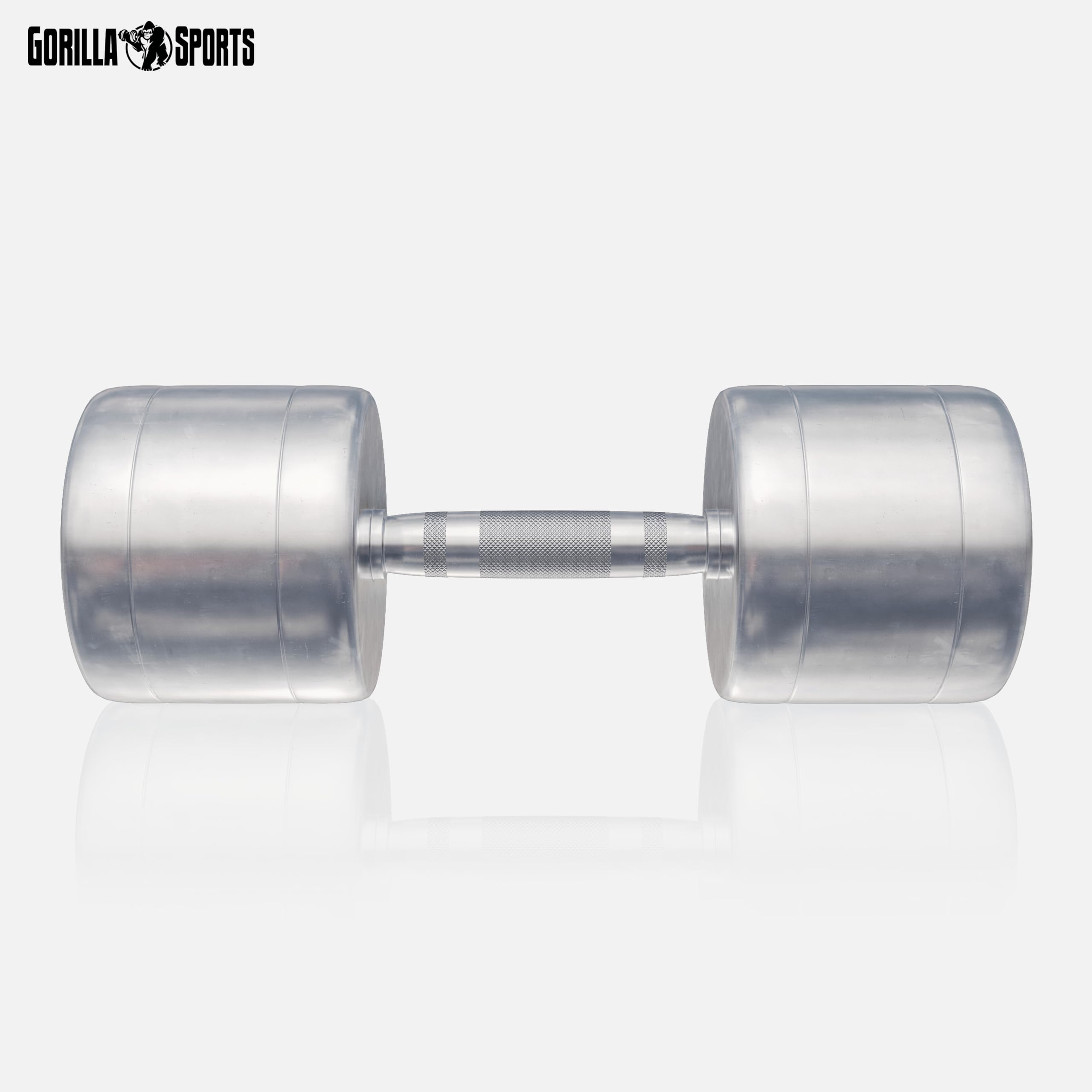 Gorilla Sports® Manubri - 2-30kg, Singolo o Coppia, con/Senza Rastrelliera, Impugnatura Ergonomica, Manico Zigrinato, Antiscivolo, in Acciaio Cromato - Pesi Cromati, Manubrio Palestra