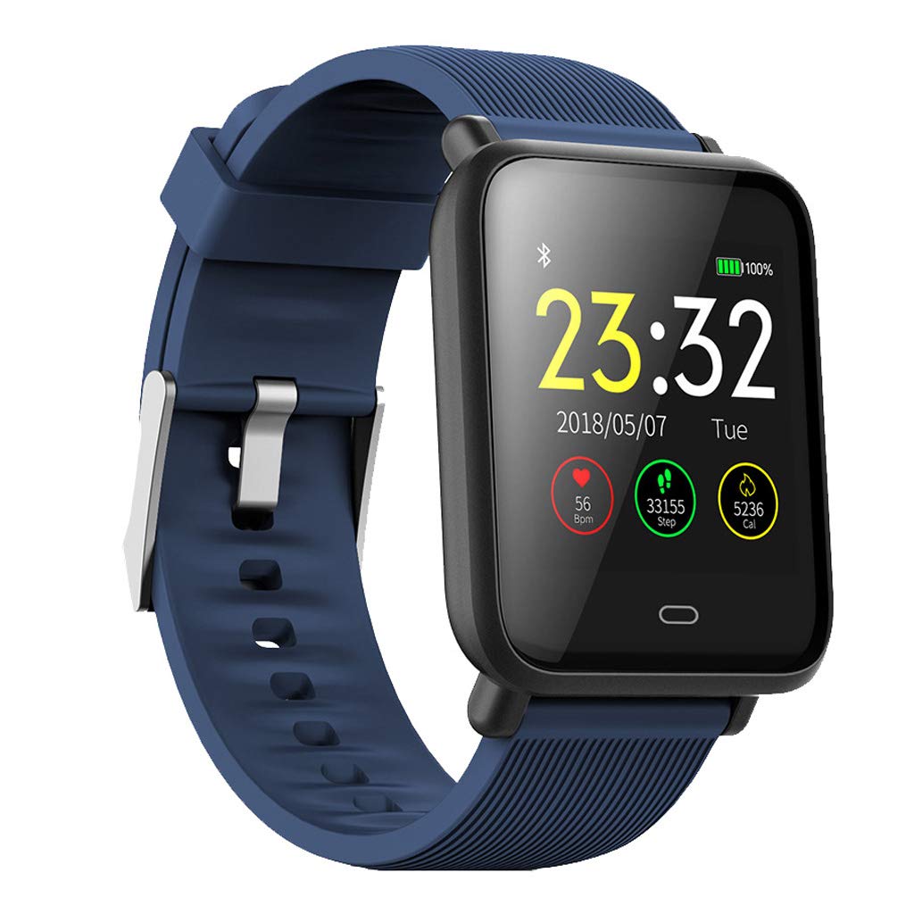 Fitness Tracker, Activity Tracker Guarda con Il Cardiofrequenzimetro, Schermo Touch Slim E Braccialetti Passo Movimento Impermeabile Contapassi Watch, per Bambini Donne E Gli Uomini
