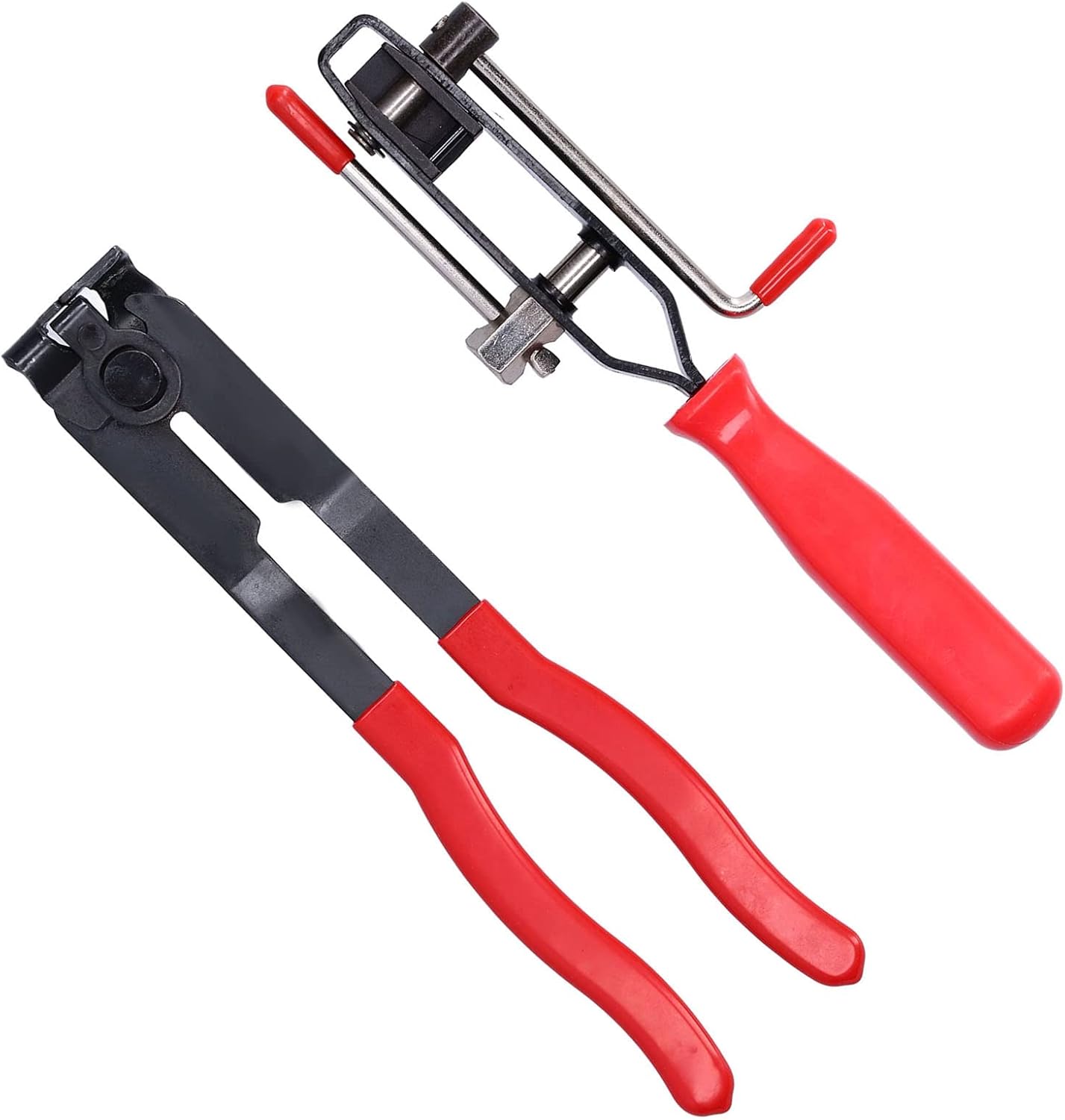 2Pcs CV Boot Clamp Pliers Tool, Steel High Hardness CV Joint Boot Clamps Pliers, Professional Car Banding Tools Kit with Comfortable Handle for Fuel Filters, Water Pumps, ATV Axle