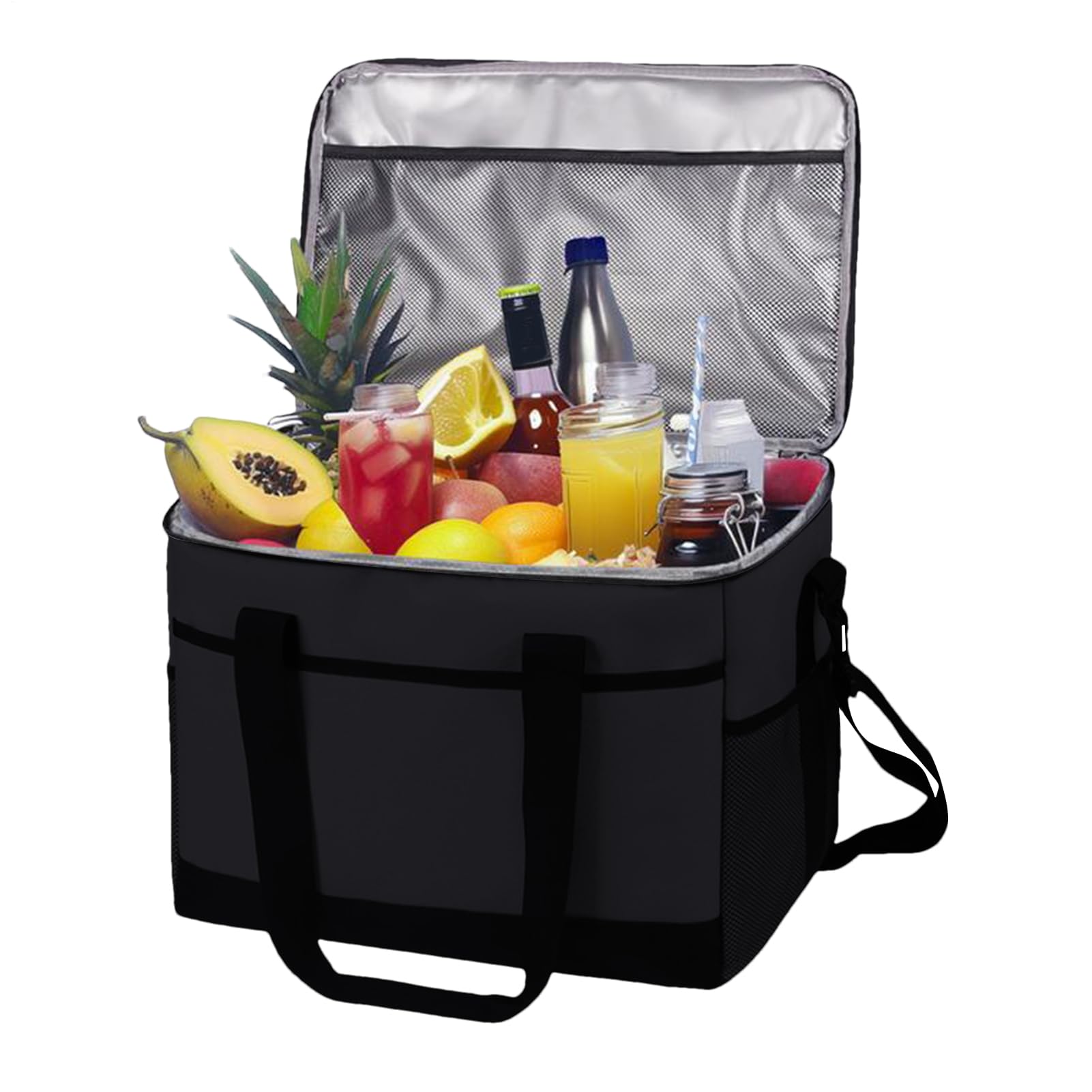 Thermotasche, Camping-Kühltasche für kalte Lebensmittel, 35 l, mit Schultergurt, hält Kälte und Wärme für Reisen im Wohnmobil