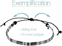 Vista 32 de Made by Nami Juego de 2 pulseras bohemias estilo surfista para mujeres y hombres, impermeables, ajustables, trenzadas, juego de 2 para estilo étnico