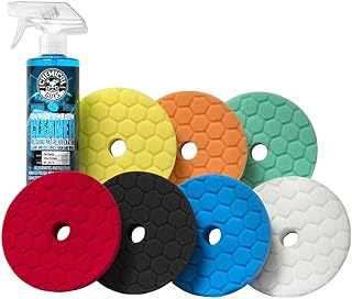 Chemical Guys BUFX700 Hex-Logic Quantum Best of the Best Buffing and Polishing Pad Kit, 16 fl. oz (8 Items) (5.5 Inch Fits...