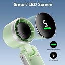 Commem Portable Handheld Mini Fan, 50000 RPM Foldable Powerful Winds Turbo Fans, 5000mAh Battery USB Rechargeable Personal Fan with 5 Speed Adjustable, Digital Display, For Women Men Travel & Outdoor gallery image