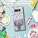 LK Case for Galaxy Note 8, [Shock Absorbing] White Henna Mandala Floral Lace Clear Design Printed Air Hybrid with TPU Bumper Protective Case Cover for Samsung Galaxy Note 8